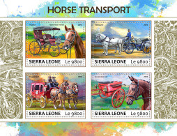 SIERRA LEONE 2017 ** Horse Transports Pferdekutschen Transport De Chevaux M/S - OFFICIAL ISSUE - DH1735 - Diligences