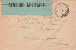 Brief Uit "Hopital Anglo-Belge Rouen" Via BLP 1916 Naar Interné Amersfoort - Groene "Censure Militaire". - Army: Belgium