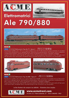 Catalogue ACME 2010 Foglio Informativo Ale 790/880 Loco Elettriche AC NEM 3 Rotaie ( MÄRKLIN) - En Italien Et Anglais - Anglais