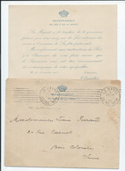 L Secrétariat Du Roi Et De La Reine LE HAVRE/1915 Pour Bois Colombe Avec Contenu - Army: Belgium