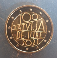 2021 Lettonie 2 Euros Commémorative 100 Ans De La Reconnaissance Internationale De Jure - Lettonie