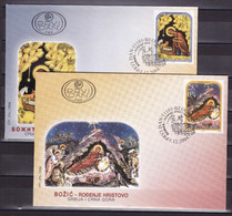 Yugoslavia Serbia & Montenegro 2004 Christmas Birth Of Christ Religions FDC - Briefe U. Dokumente