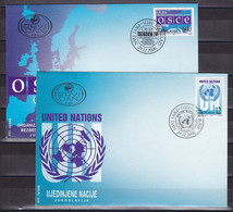 Yugoslavia 2000 Organization For Security And Co-operation In Europe OSCE United Nations UN FDC - Brieven En Documenten