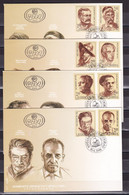 Yugoslavia 1999 Famous People In Montenegro FDC - Lettres & Documents