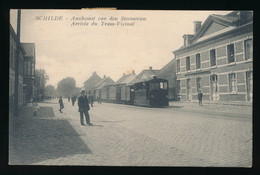 SCHILDE  AANKOMST VAN DE STOOMTRAM  - ARRIVEE DU TRAM VICINAL            2 SCANS - Schilde