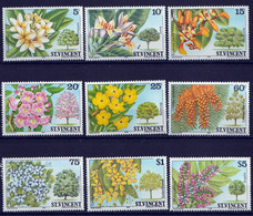 SAINT VINCENT - Fleurs, Hura Crepitrans, Hymenaea Coubaril - N° 718-729 - 1984 - MNH - St.Vincent (1979-...)