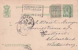 LUXEMBOURG 1899 CARTE CACHET FERROVIAIRE ECHTERNACH-ETTELBRUCK - 1895 Adolfo De Perfíl
