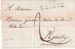 France Départements Conquis - 99 / GENEVE 1810 - 1792-1815: Dipartimenti Conquistati