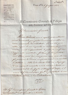 France Départements Conquis - Province ILLIRICHE - Lettre Du Commissariat Général De Police - Rare - 1792-1815: Dipartimenti Conquistati