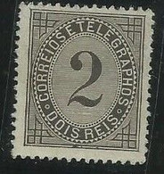 Portugal 1884 #59 Taxa Telegrama 2rs Preto Novo Regomado,L94 - Neufs