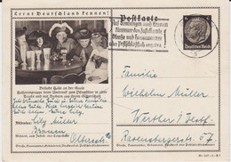 DR 3 Reich Ganzsache P 236 Bildpostkarte Halle Saale MWSt Bremen 1939 - Entiers Postaux