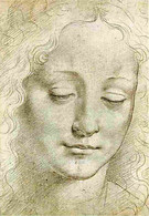 Art - Peinture - Firenze - Galleria Uffizi - Scuola Di Leonardo - Testa Di Giovane Donna - CPM - Voir Scans Recto-Verso - Peintures & Tableaux
