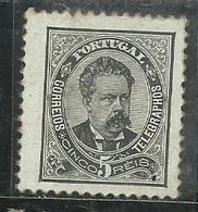 Portugal 1884/7 # 62 D Luiz Frente 5rs Preto Novo .L99  Dent. 11 1/2 - Unused Stamps