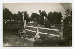 Carte Photo.Hippisme.Jockey.F.Soyer Plein Air Photo.cheval.cavalerie.saut De Haies - Hippisme
