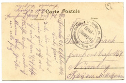 BELGIQUE - GENCEEN - BATAILLON TR. VEBES. PL. BEVERLOO BELG. SUR CARTE EN FRANCHISE, 1916 - Army: German