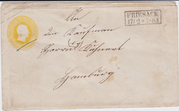 Preußen Ganzsache U 13 A Ra2 Friesack Havelland N Hamburg Ca 1855 - Postal  Stationery