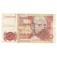 Billet, Espagne, 200 Pesetas, 1980, 1980-09-16, KM:156, TTB - [ 4] 1975-… : Juan Carlos I