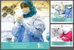 2021 NEW *** OMAN Covid -19 Virus Corona Coronavirus Warriors Doctor Nurse Mask MNH Sheet (**) - Oman