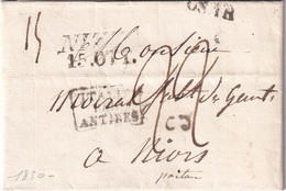 Italie Marque Postale - NIZZA / 15 OTT - 1830 - ...-1850 Préphilatélie
