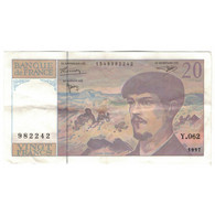 France, 20 Francs, Debussy, 1997, Y.062, TTB+, Fayette:66 Ter.2, KM:151i - 20 F 1980-1997 ''Debussy''