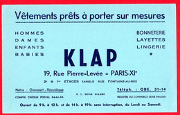 Buvard Vêtements Prêts à Porter, Klap, à Paris. - Textile & Clothing