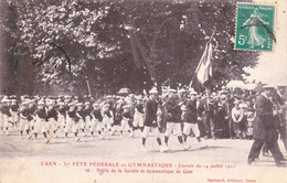 CPA Caen 37ème Fête Fédérale De Gymnastique - 14 Juillet 1911 - N°16 - Défilé De La Société De Gymnastique De Caen - Caen