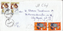 CHRISTOPHER COLUMBUS, PEACE MESSENGER, LETTERS, STAMPS ON REGISTERED COVER, 2006, ROMANIA - Storia Postale