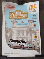 50 RALLY SANREMO 2008 POSTER UFFICIALE PUBBLICITARIO MISURE 50 X 35 - Autres & Non Classés