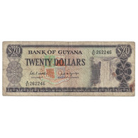 Billet, Guyana, 20 Dollars, 1989, KM:24d, B+ - Guyana