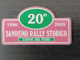 20 RALLY SANREMO STORICO 2005 ADESIVO UFFICIALE - Autres & Non Classés