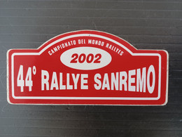 44 RALLYE SANREMO 2002 ADESIVO UFFICIALE - Autres & Non Classés