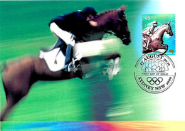 AUSTRALIA - 2000 SYDNEY Olympic Games EQUESTRIAN EQUITAZIONE Maximum Su Card Postage Pre-paid - 7154 - Hippisme