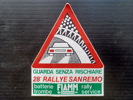 28 RALLYE SANREMO 1986 ADESIVO UFFICIALE (SIG.ROS) - Autres & Non Classés