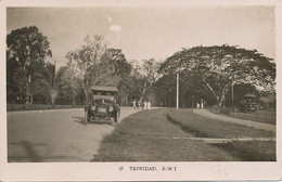 Real Photo Trinidad Car And Tram No 6  Tramway B.W.I. - Trinidad