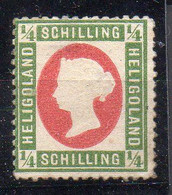 1869 Heligoland N. 5 Carminio Lilla E Verde Nuovo MLH* - Heligoland