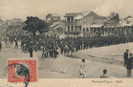 Port Au Prince Haiti Défilé  Militaire Musique  Timbrée Vers Villa Eclair Rosny Sous Bois - Haïti