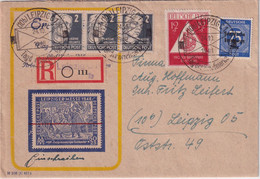 SBZ - Leipzig 1948 Tag Der Briefmarke Schmuckkuvert/Ortseinschreiben - Sowjetische Zone (SBZ)
