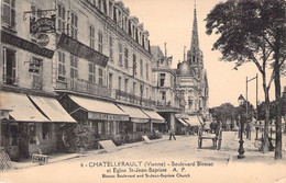 CPA - Chatellerault - Boulevard Blossac Et Eglise St Jean Baptiste - Chatellerault