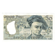 France, 50 Francs, Quentin De La Tour, 1987, Z.47, SPL+, Fayette:67.13, KM:152c - 50 F 1976-1992 ''Quentin De La Tour''