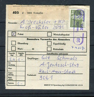 DDR / Paketeinlieferungsschein Violl. Rahmenstempel "Templin" (30103) - Covers