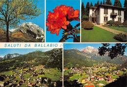 Cartolina Ballabio Vedute Varie Panorama E Fiori Villa (Lecco) - Lecco