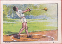 Delcampe - Lancement De Marteau. Le Lancer. Chromo Nestlé. L'athlète Complet. Série 41. Timbre N°9. 1936. - Nestlé