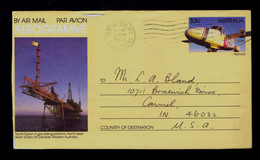 Gc6599 AUSTRALIA Aerogramme Gas Platform Sciences Energies Mailed 1988 Parkholme »Carmel - Gas