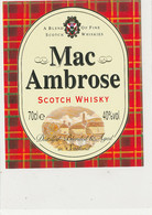 658 / ETIQUETTE   SCOTCH WHISKY MAC AMBROSE - Whisky