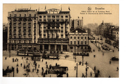 CPA BEL- BRUXELLES - HOTELS ALBERT 1ER ET TRERMINUS NORD. PALACE ET BOULEVARD DU JARDIN BOTANIQUE - Cafés, Hôtels, Restaurants