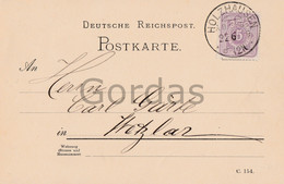 Germany - Holzhausen - Menen - Neuhof - Werbung - 1889 - Rhein-Hunsrück-Kreis