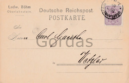 Germany - Oberlahnstein - 1889 - Ludwig Bohm - Werbung - Rhein-Hunsrück-Kreis