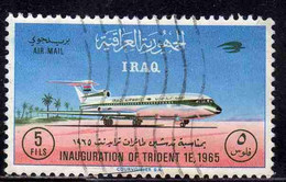 IRAQ IRAK 1965 AIR POST MAIL AIRMAIL INAUGURATION TRIDENT 1E JET PLANE INTRUDUCTION BY IRAQI AIRWAYS 5f USED USATO - Irak