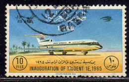 IRAQ IRAK 1965 AIR POST MAIL AIRMAIL INAUGURATION TRIDENT 1E JET PLANE INTRUDUCTION BY IRAQI AIRWAYS 10f USED USATO - Iraq