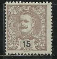 Portugal.1895/6. D Carlos #129 ,15rs Castanho Novo C/ch  L111 - Nuovi